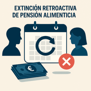extinción retroactiva pensión alimenticia