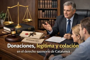 donaciones legítima y colación en Catalunya