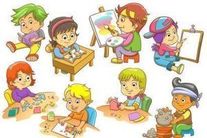 set of child activities routines