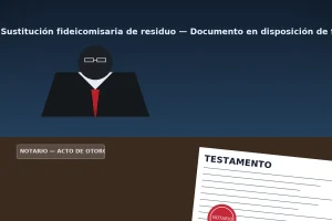 sustitución fideicomisaria de residuo